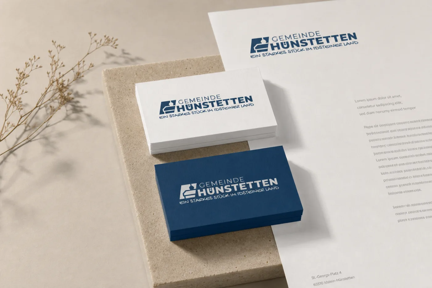 Gemeinde Hünstetten – Corporate Design von ADVEMA Werbeagentur, Werbeagentur aus dem Taunus (deutschlandweit tätig)