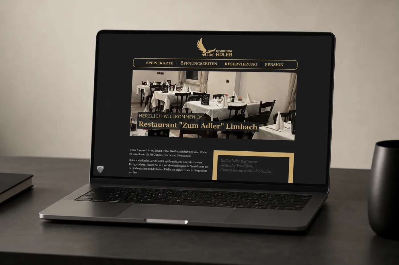 Restaurant Zum Adler – Webdesign & Marketing von ADVEMA Werbeagentur, Werbeagentur aus dem Taunus (deutschlandweit tätig)